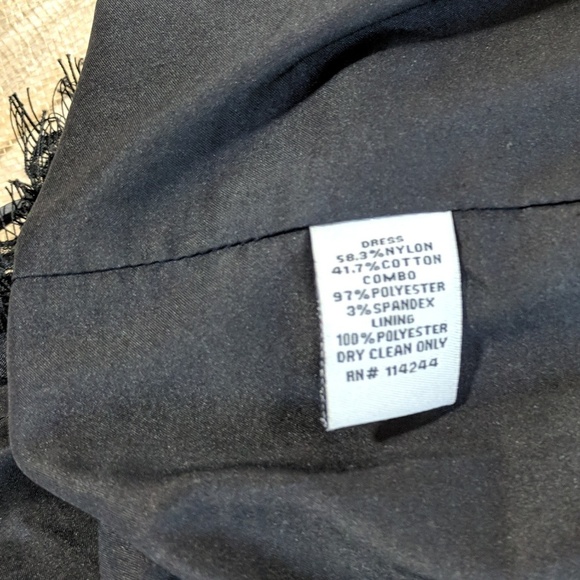 Eliza J Black Lace Ruched Sheath Dress‎ sz 10 - Picture 8 of 8